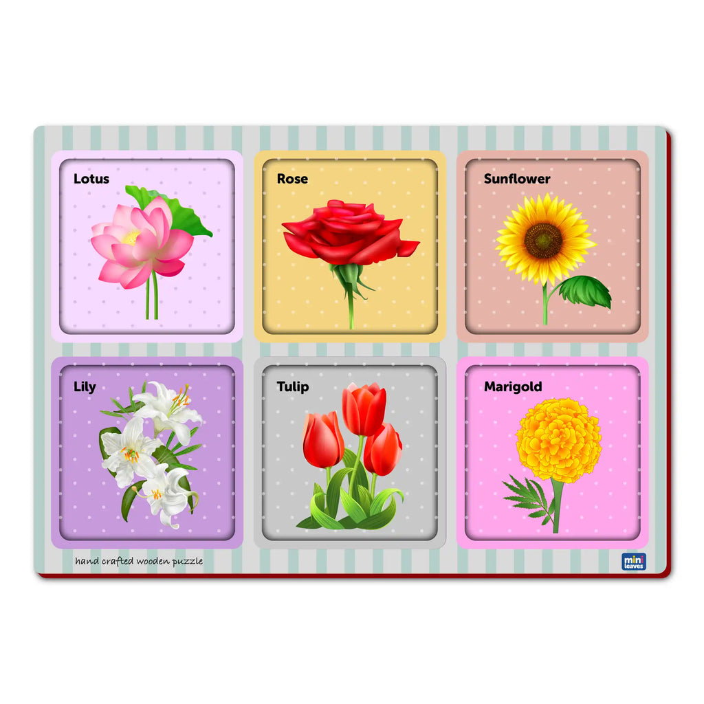 Flower 2 Piece puzzle 2+ Years - Mini Leaves