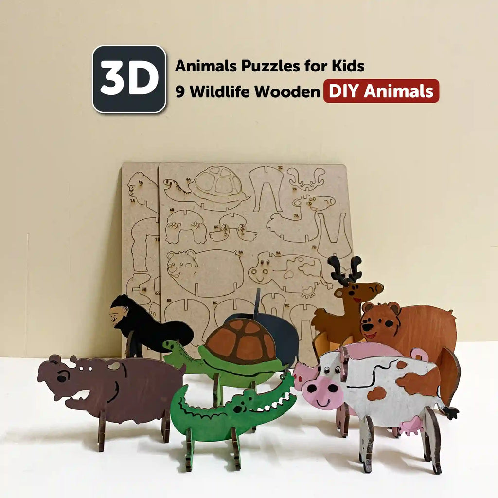 DIY 3D Animal Art and Craft 4+ Years - Mini Leaves