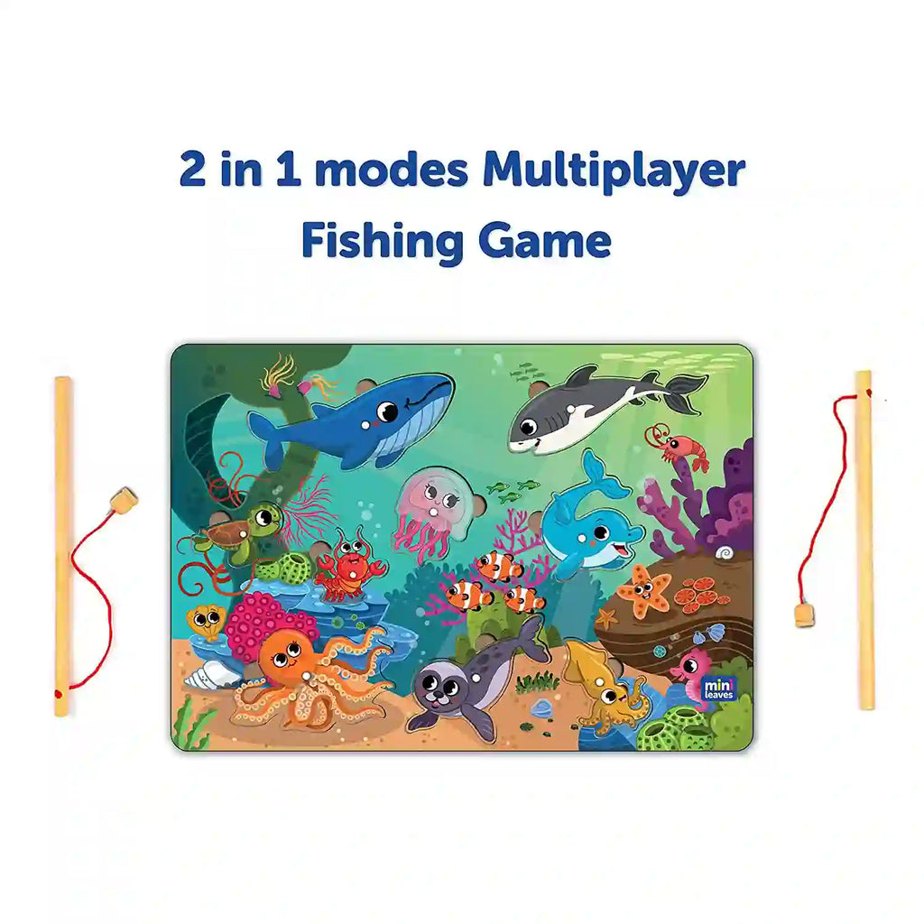 2 in 1 wooden fishing game 3+ Years - Mini Leaves