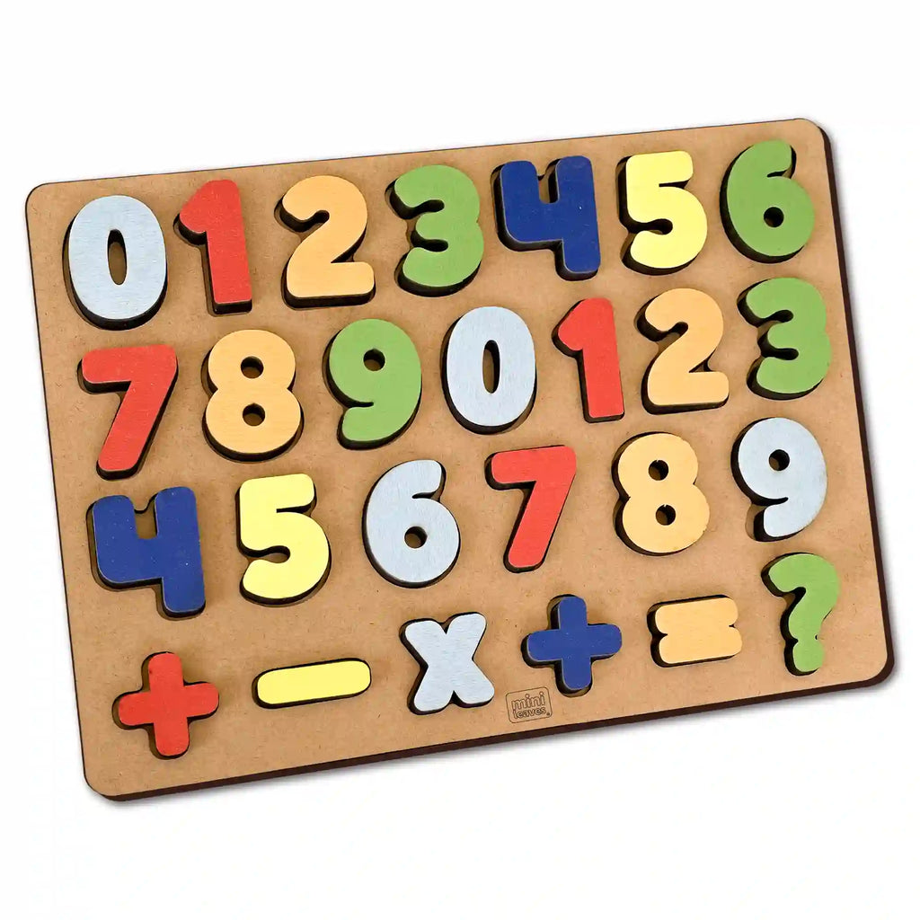 123 Wooden Chunky Number Board 2+ Years - Mini Leaves