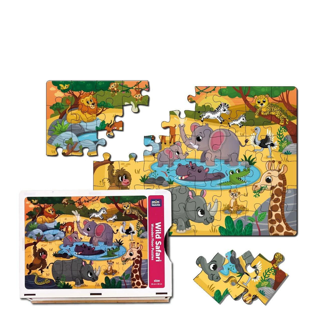 Wild Safari Floor Puzzles 48 Pieces 4+ Years - Mini Leaves