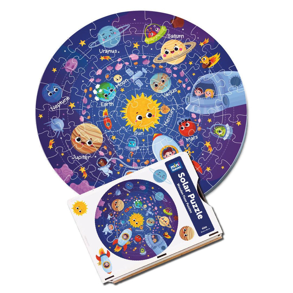 Wandering Through The Space 72 Pieces Wooden Puzzles (4-6 Years) - Mini Leaves