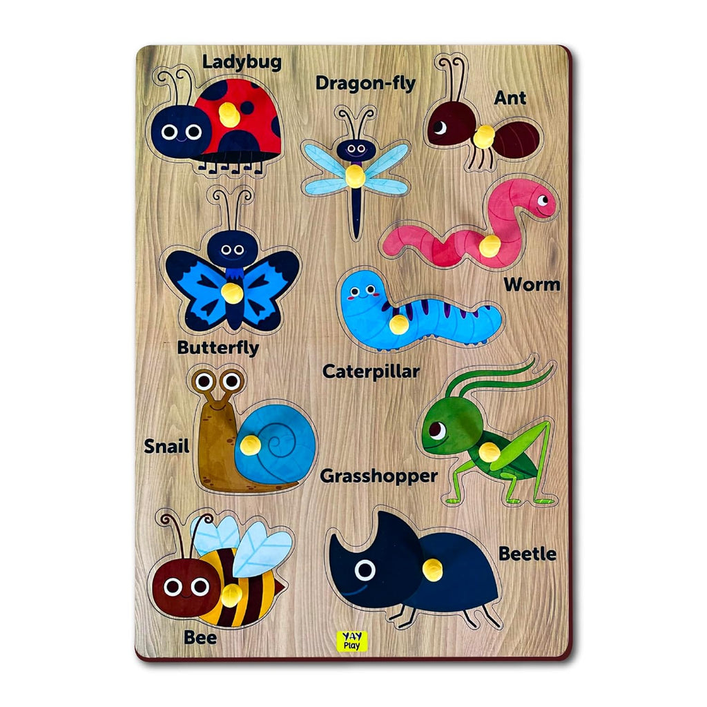 Insects Animals Pegboard 3+ Years - Mini Leaves