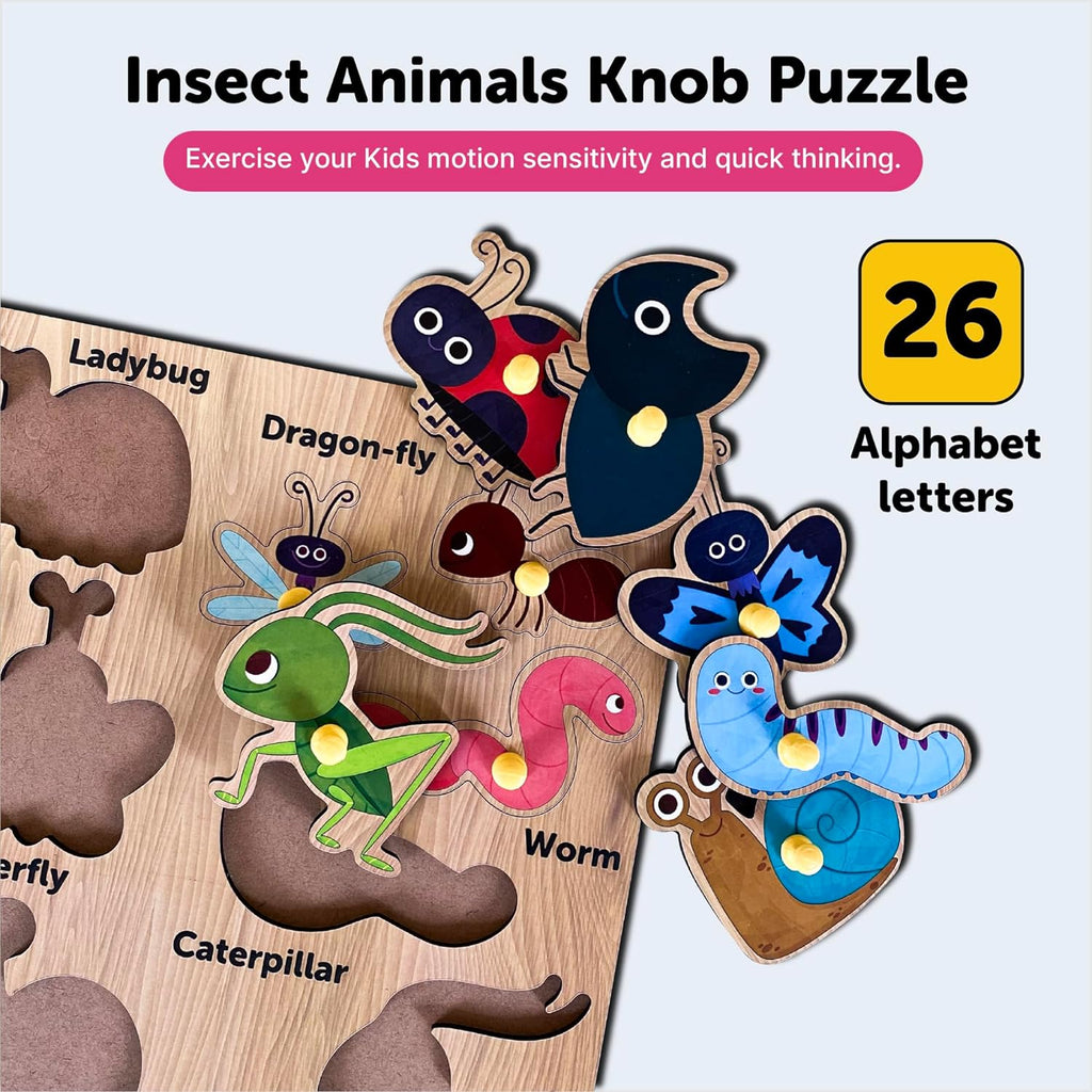 Insects Animals Pegboard 3+ Years - Mini Leaves