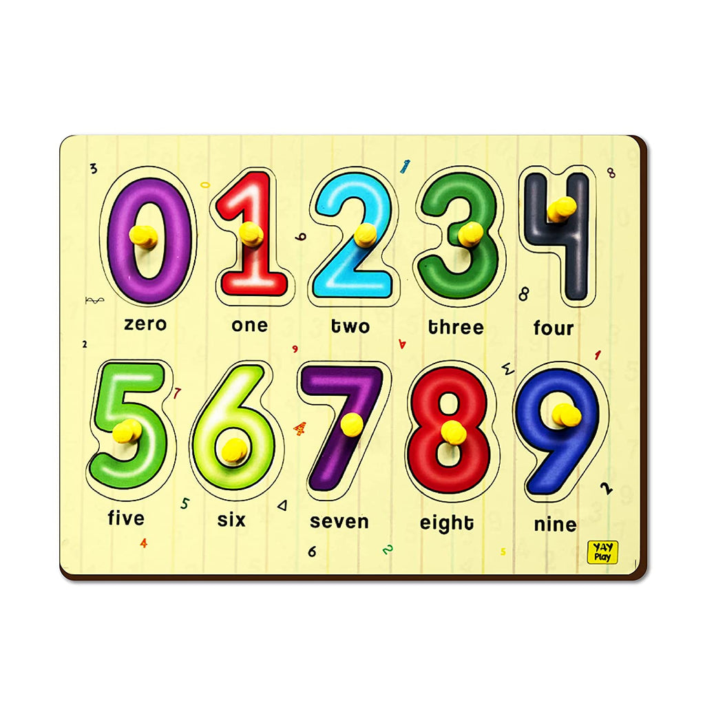 0 to 9 Peg and Knob Puzzle 2+ Years - Mini Leaves