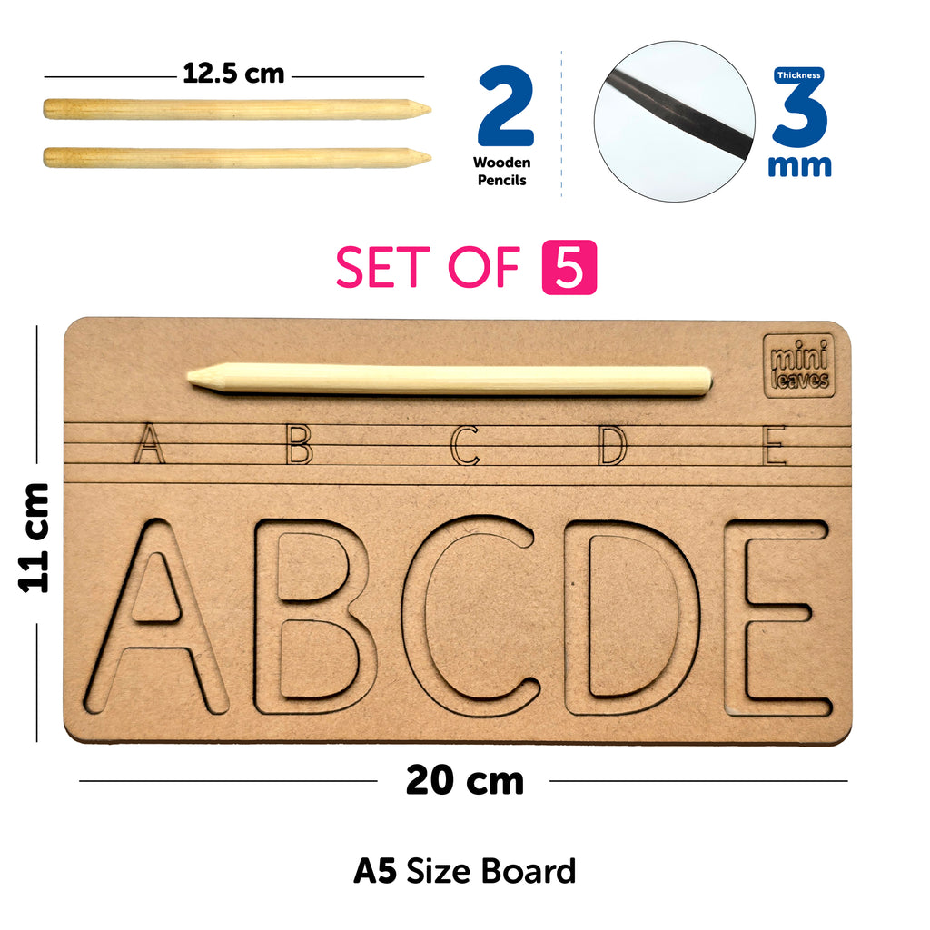 Capital Letter Progressive Learning Tracing Board 3+ Years - Mini Leaves