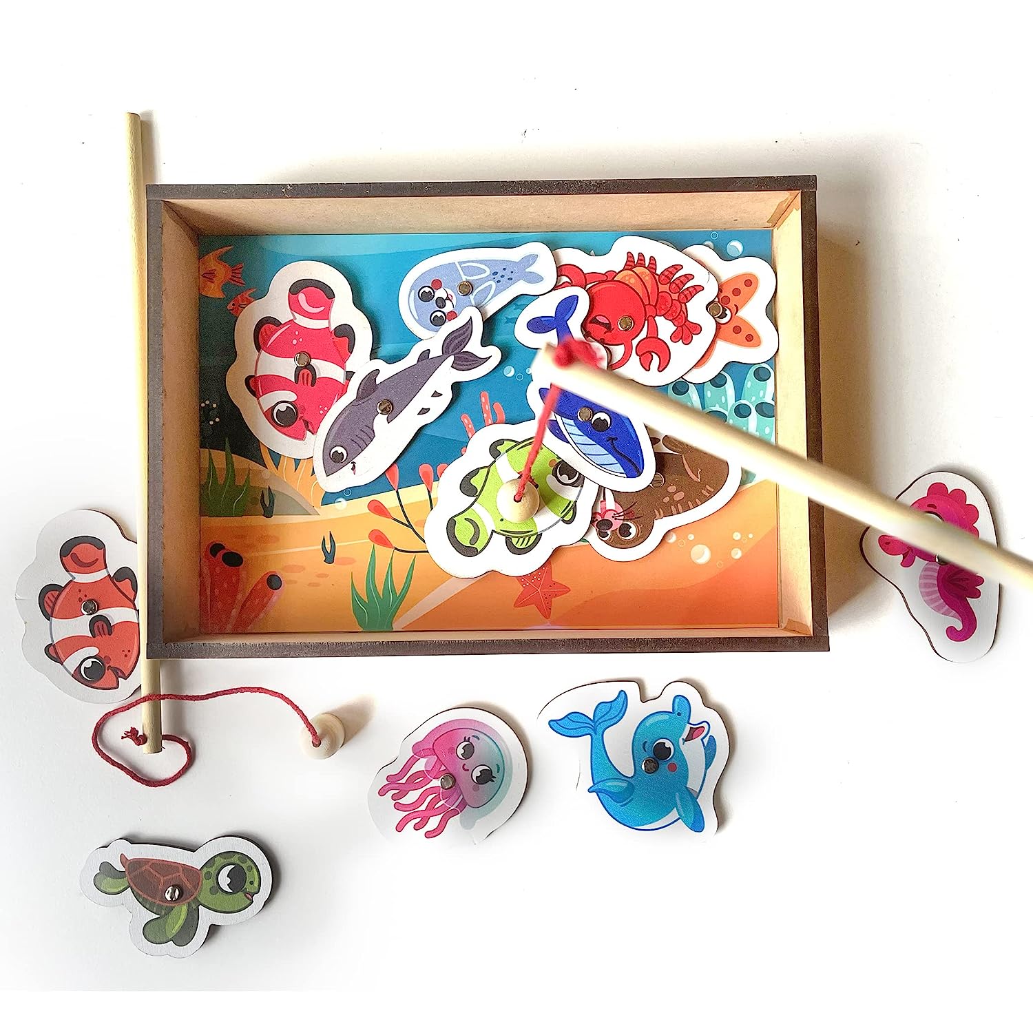 Wooden Magnetic Fishing Game for Kids Years+ – Mini Leaves