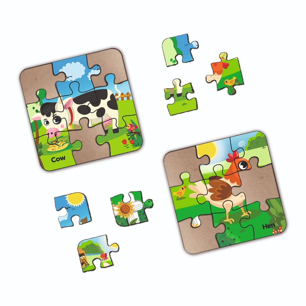4 in 1 My Farm Wooden Puzzle Toy - Mini Leaves