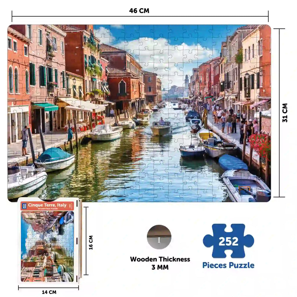 Cinque Terre , Italy 252 pieces puzzle 6+ Years - Mini Leaves