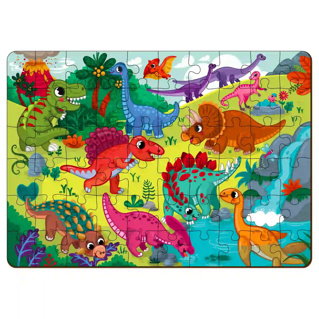 Dinosaurs World Floor Puzzle 60 Pieces 4+ Years - Mini Leaves