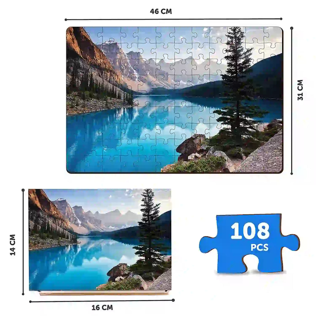 Moraine Lake 108 pieces puzzle 6+ Years - Mini Leaves