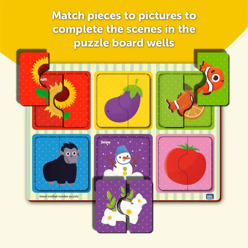 Colors Mix and Match 2 Piece Puzzles 2+ Years - Mini Leaves