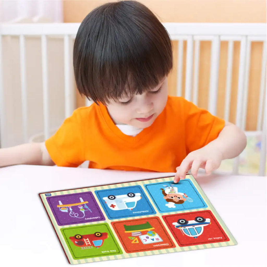 Profession 2 Pieces Wooden Puzzle (2-3 Years) - Mini Leaves