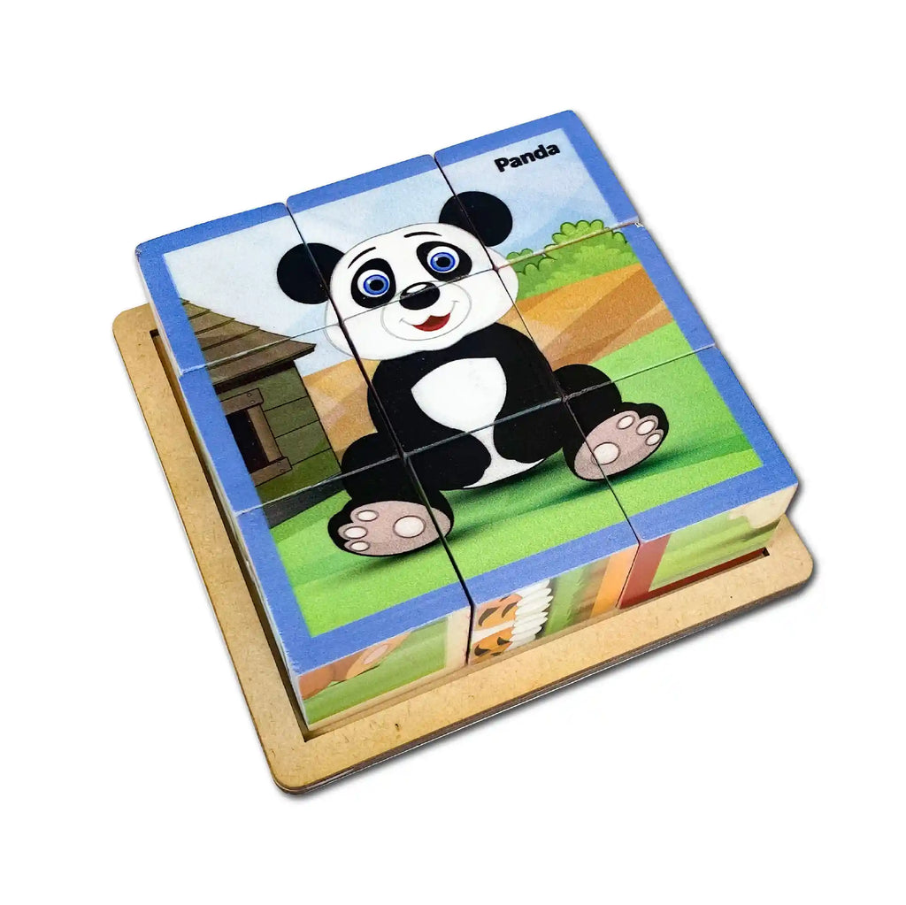 Cube Block Animals 6 Sides with 6 Animal 2+ Years - Mini Leaves