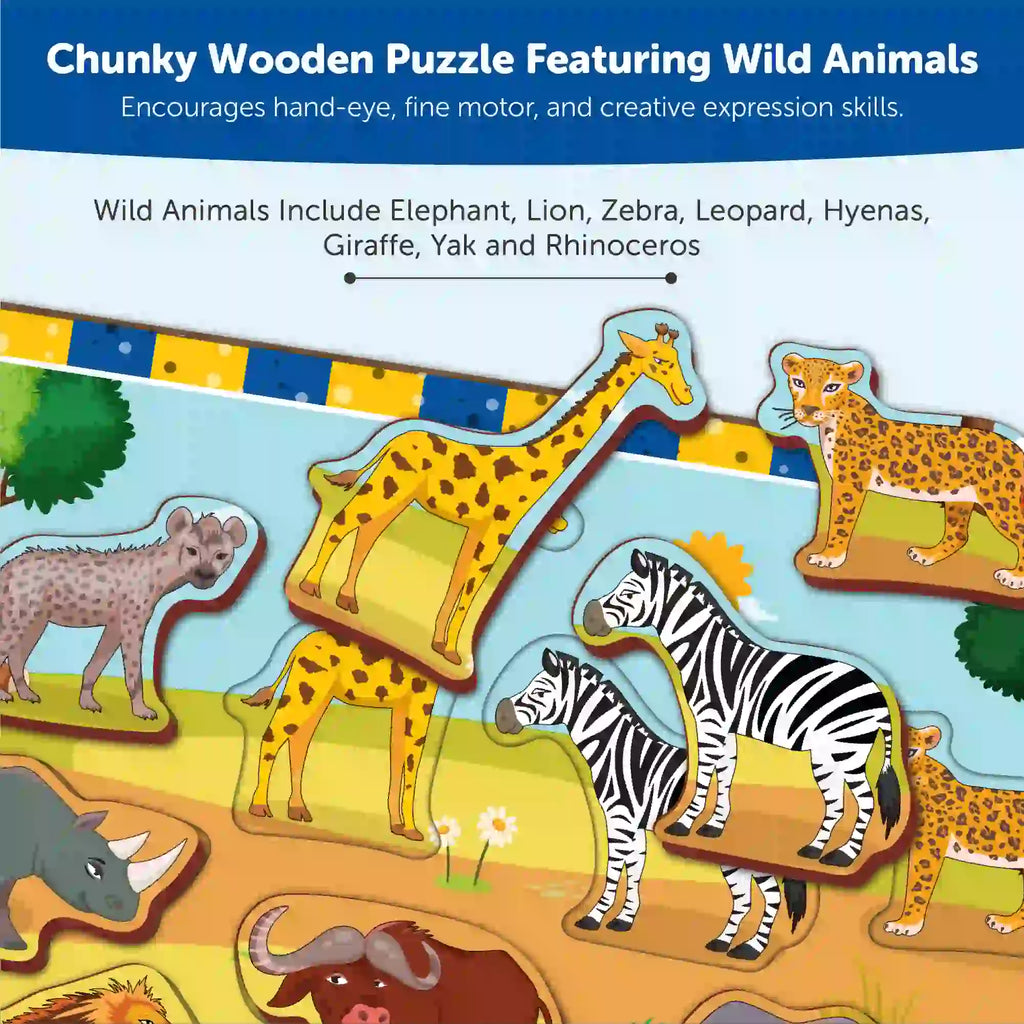 Wild Animal Chunky Puzzle (2+ Years) - Mini Leaves