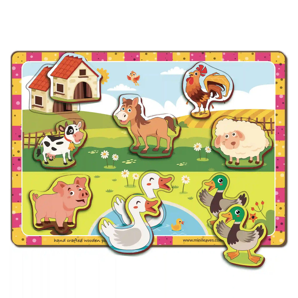 Farm Animal Chunky Puzzle (2+ Years) - Mini Leaves