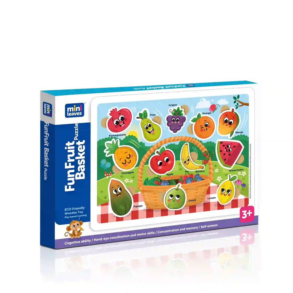 Funfruit Basket Shape Puzzle 2+ Years - Mini Leaves