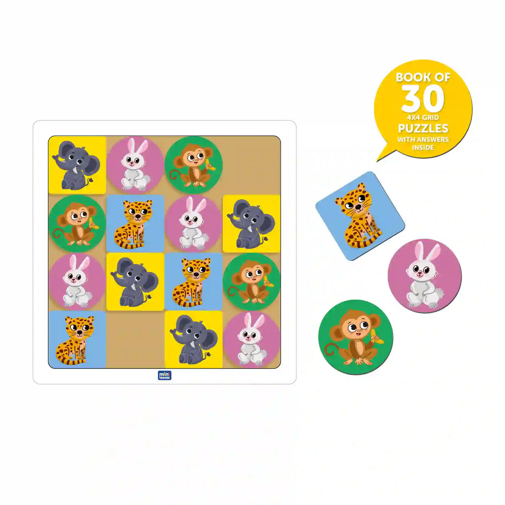 Animal Sudoku Mind and Logical Game 4+ Years - Mini Leaves