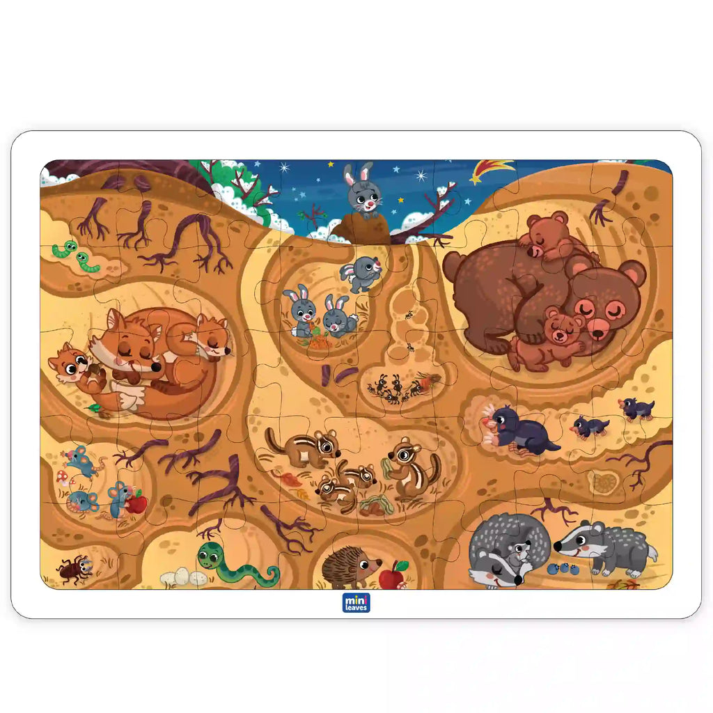 Baby Animals 35 pieces puzzle 3+ Years - Mini Leaves