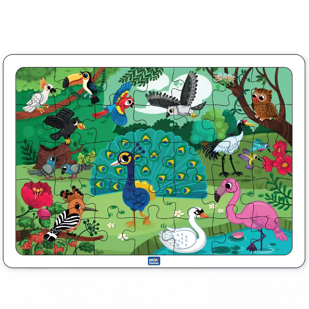 Jungle Bird 35 Pieces Puzzle 3+ Years - Mini Leaves