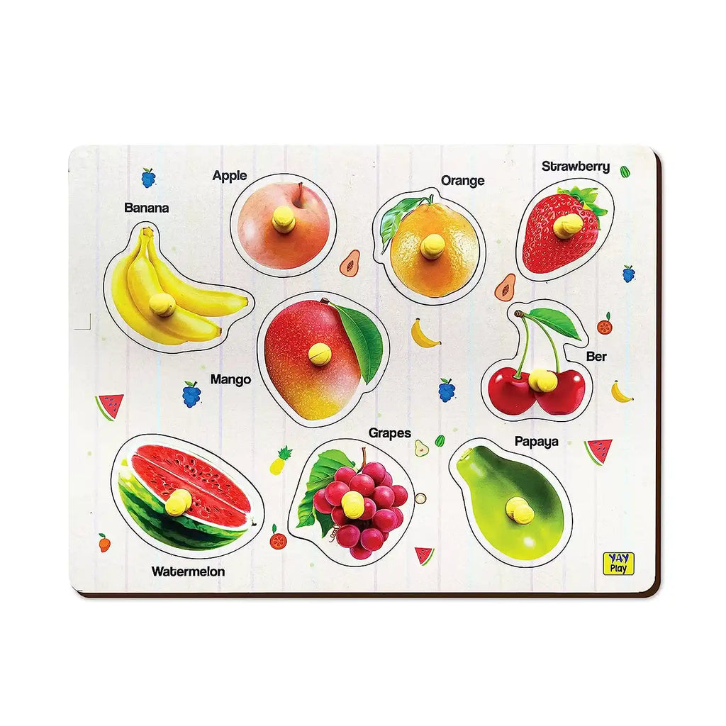 Fruits Peg and Knob Puzzle 2+ Years - Mini Leaves