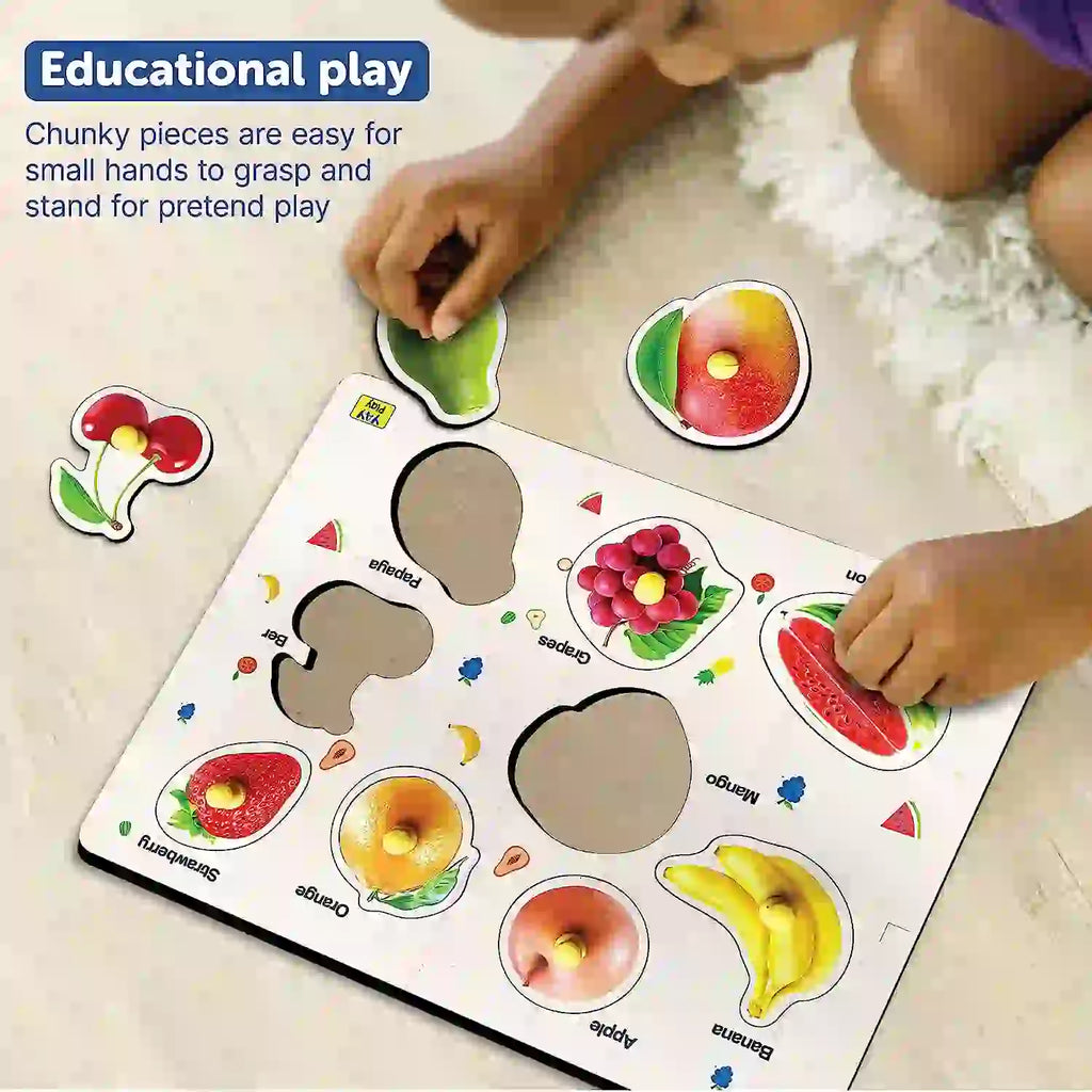 Fruits Peg and Knob Puzzle 2+ Years - Mini Leaves