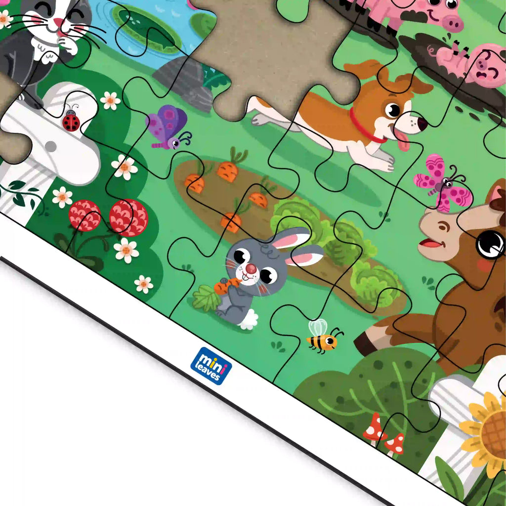 Farmyard Animals Jigsaw Puzzles 3+ Years - Mini Leaves