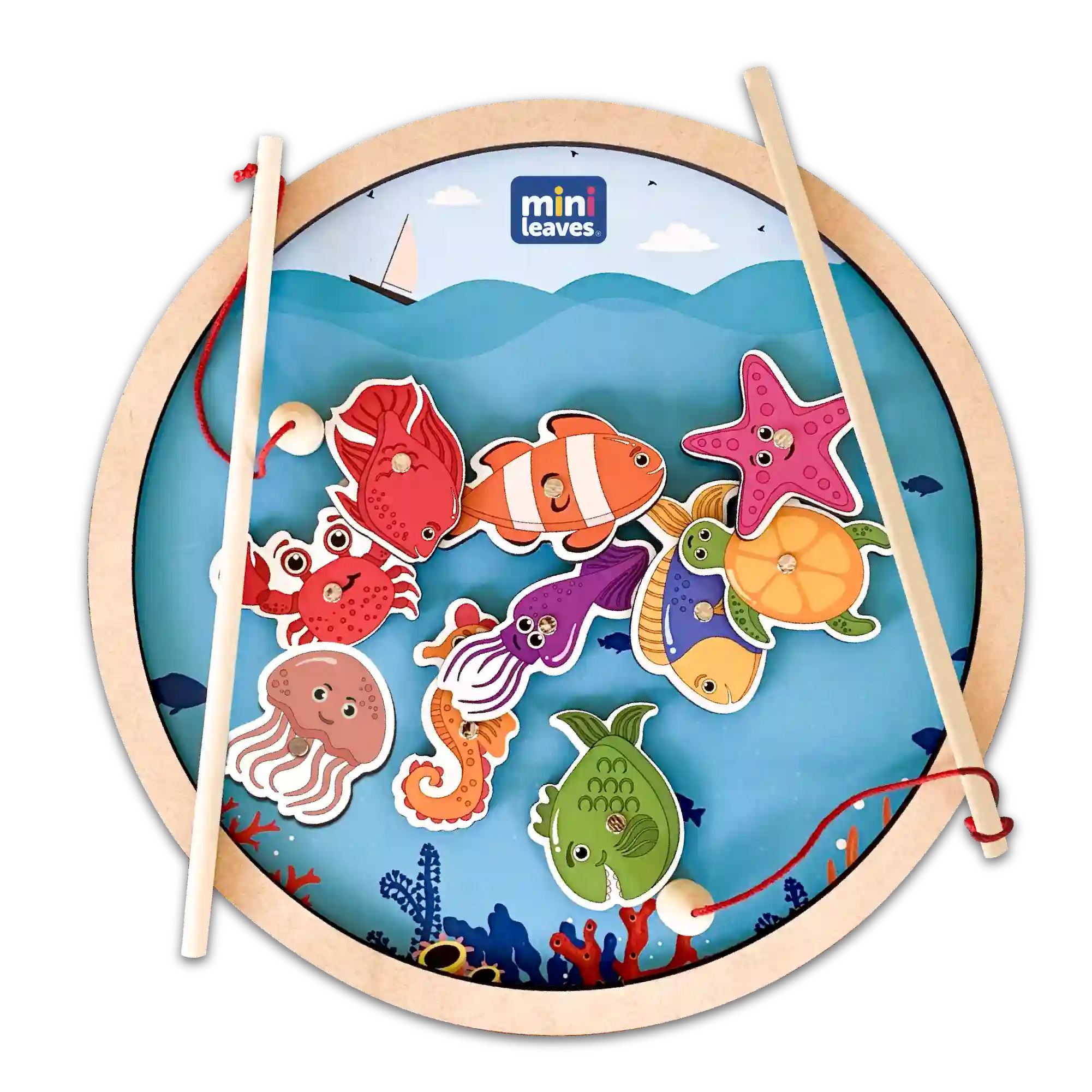 Magnetic Fishing game for kids 3+ Age – Mini Leaves