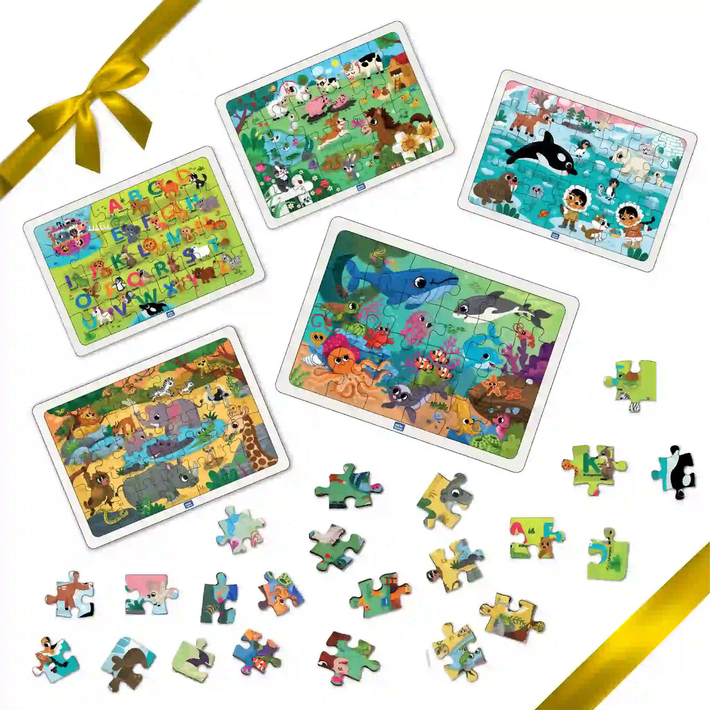 Birthday Gift Pack of 5 Puzzles 3+ Years - Mini Leaves