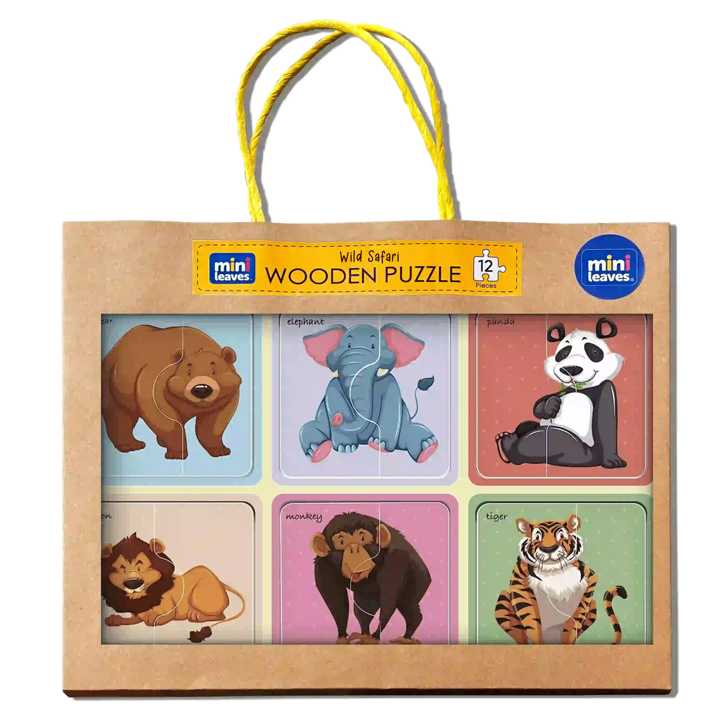 Safari Animal Friends 2 Piece Puzzles (2-3 Years) - Mini Leaves