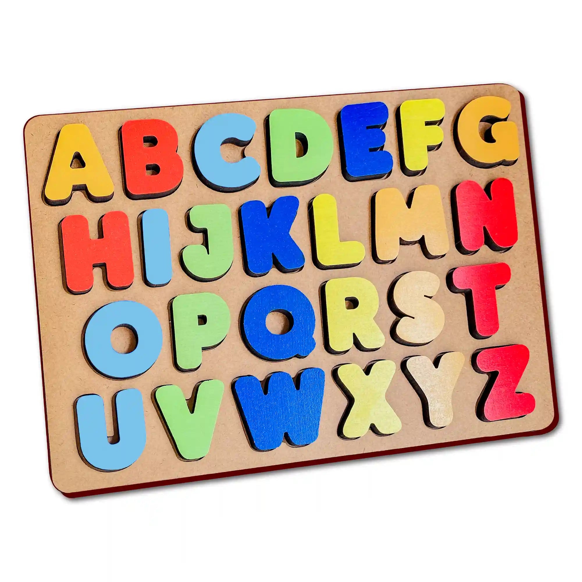 Wooden alphabet top letters puzzle