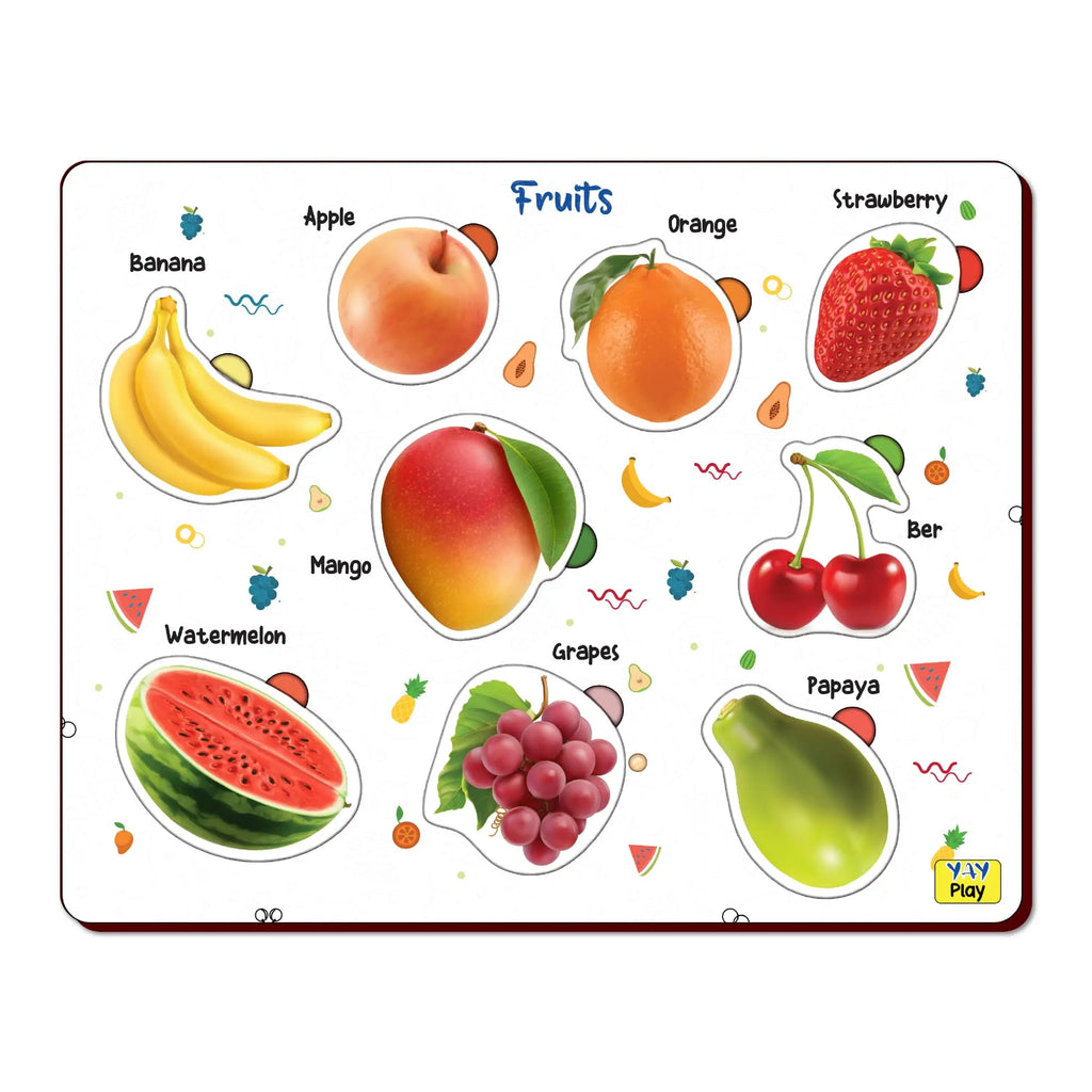 Fruits Wooden Shape Puzzles 3+ Years - Mini Leaves