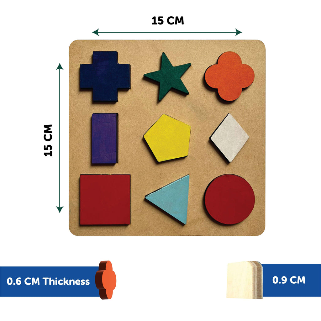 Shape Sorter for Toddlers Color 9 Shapes 1+ Years - Mini Leaves