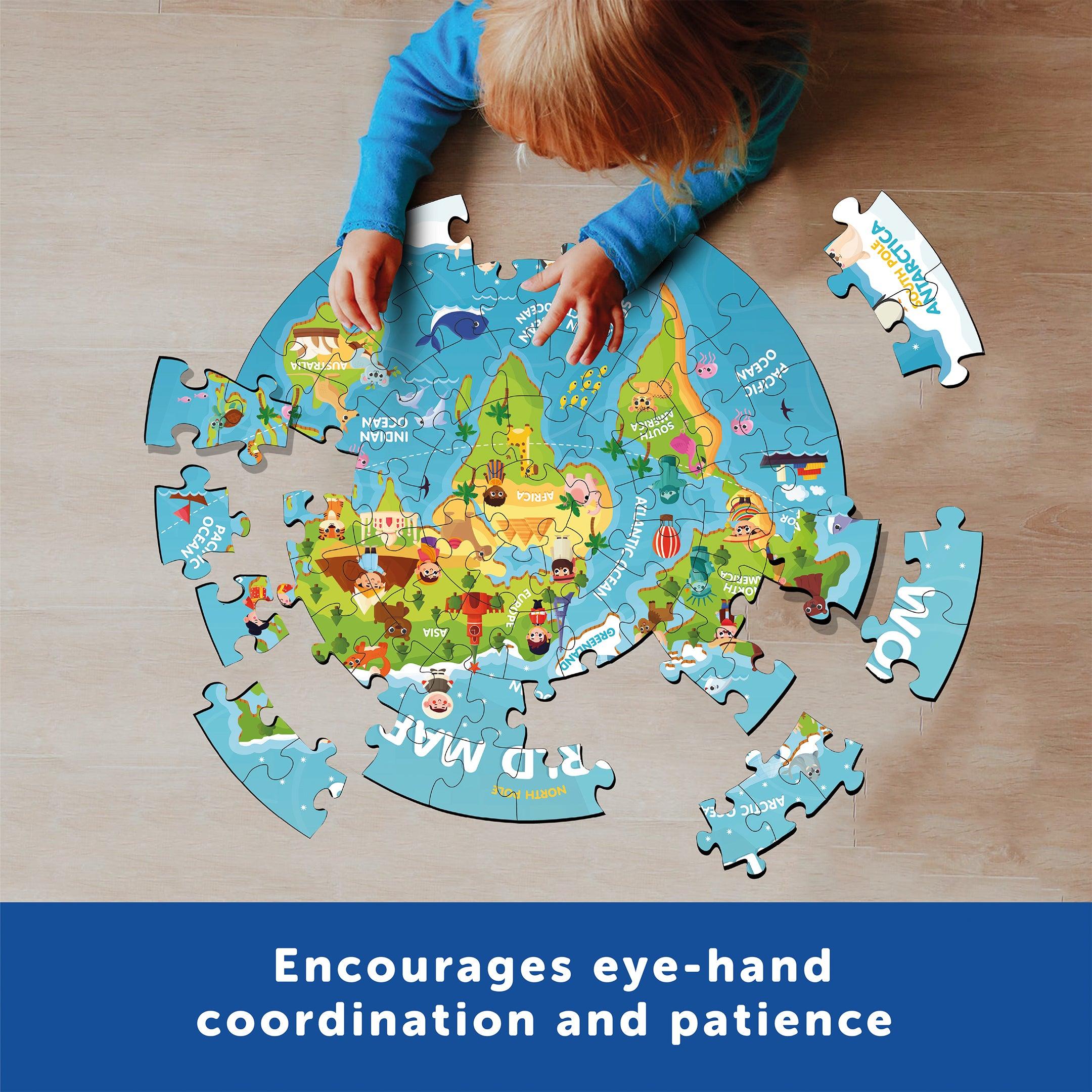 World map shop floor puzzle