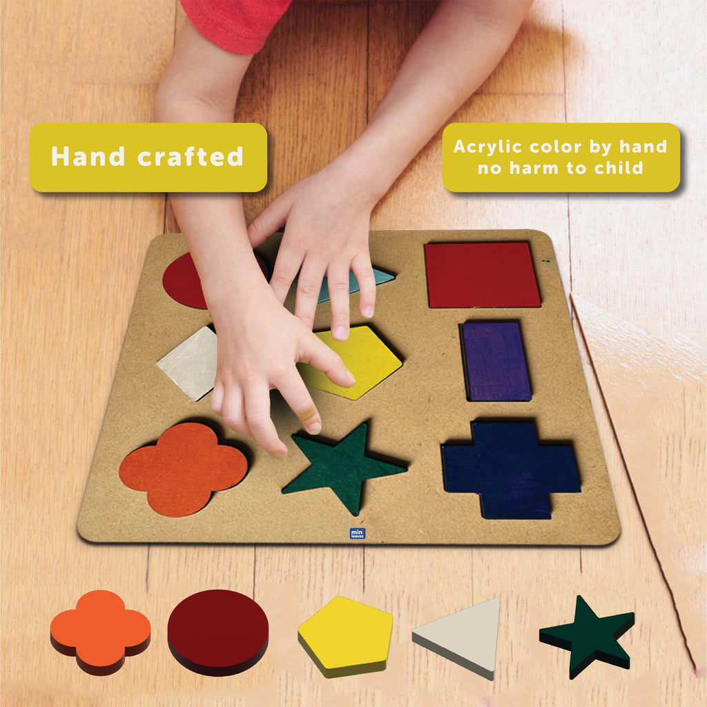 Shape Sorter for Toddlers Color 9 Shapes 1+ Years - Mini Leaves