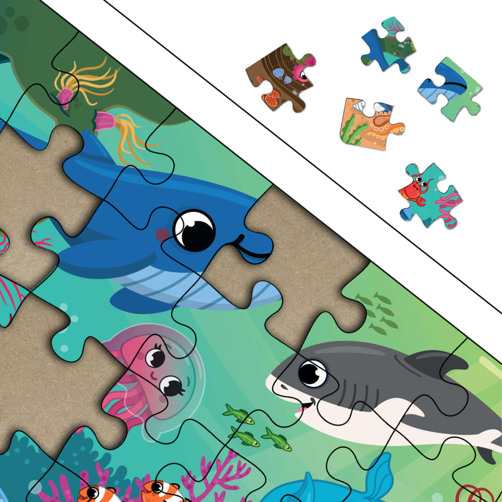 Ocean Wonder 24 Pieces Puzzle - Mini Leaves