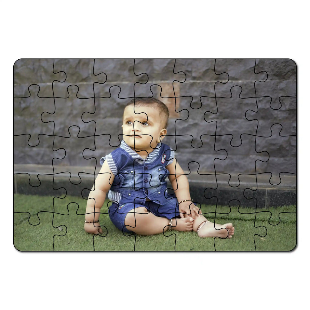 Personalised Wooden Photo Jigsaw Puzzle - Mini Leaves