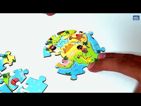 Online World Map Educational Puzzle